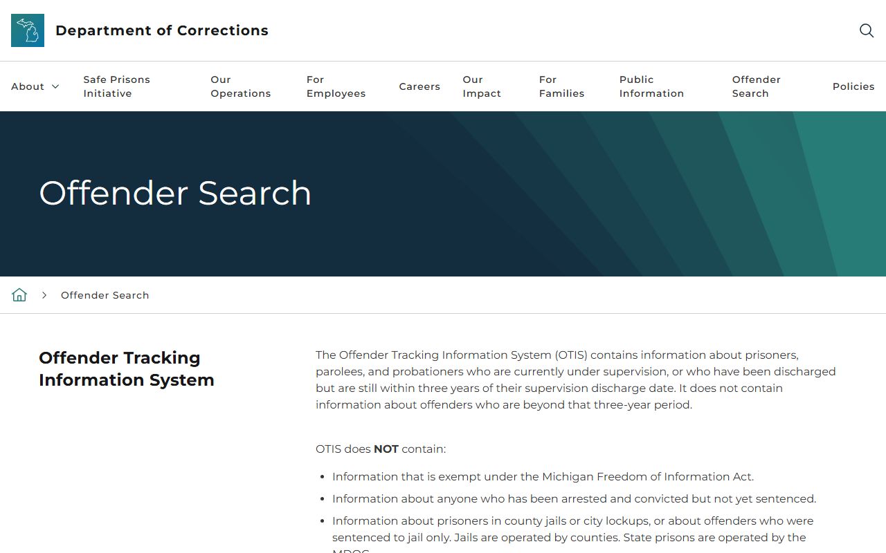 Schoolcraft County arrest records and court charges compared against the Michigan OTIS statewide lookup