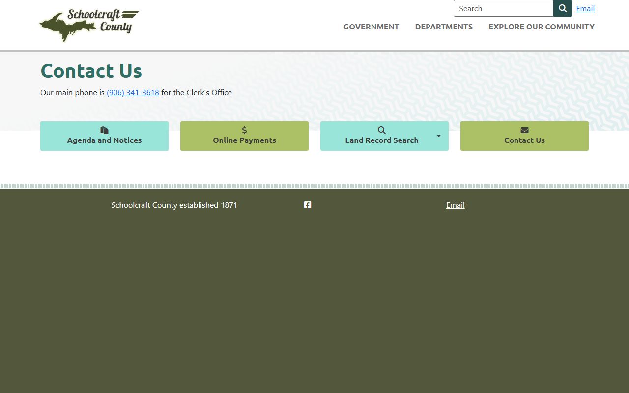 Schoolcraft County court records and county contact directory