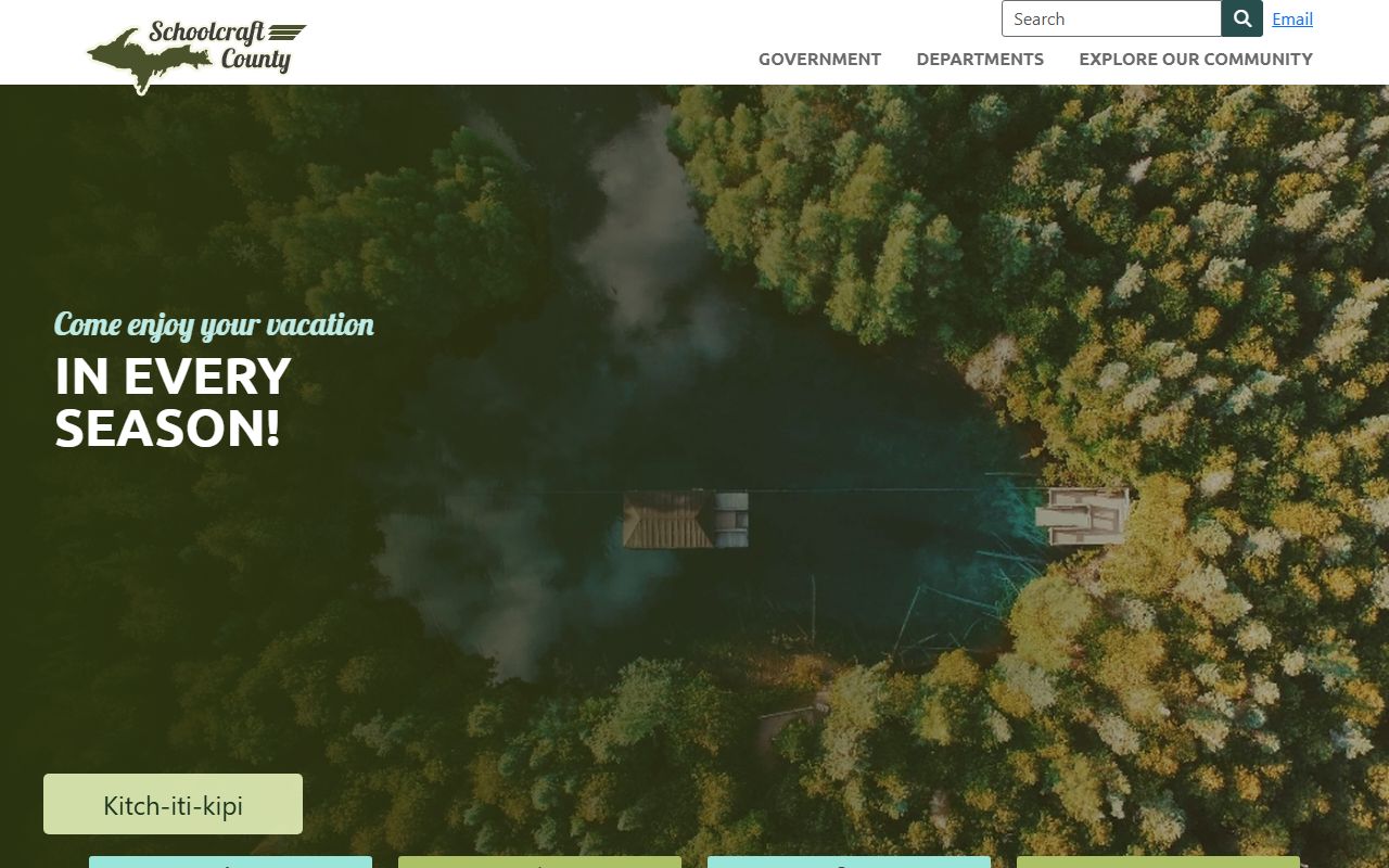 Schoolcraft County court records portal on the official county homepage